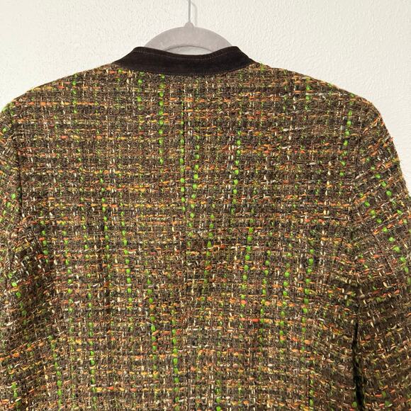 Talbots Women's Tweed Button Front Blazer Jacket Size 10 - Picture 12 of 13